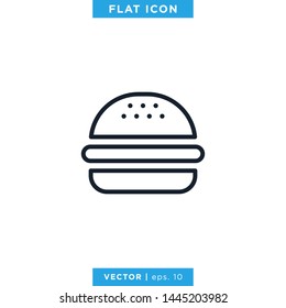 Burger Icon Vector Design Template