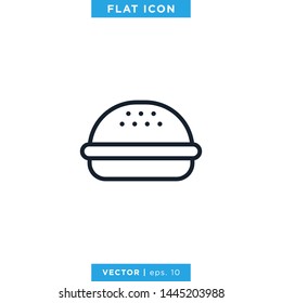 Burger Icon Vector Design Template
