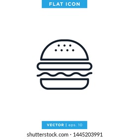 Burger Icon Vector Design Template