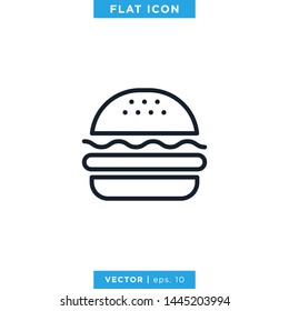 Burger Icon Vector Design Template