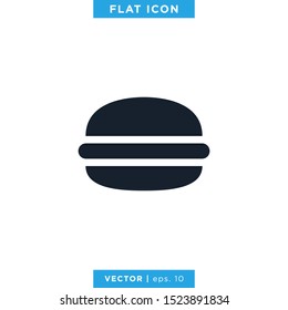 Burger Icon Vector Design Template