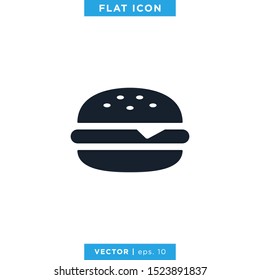 Burger Icon Vector Design Template