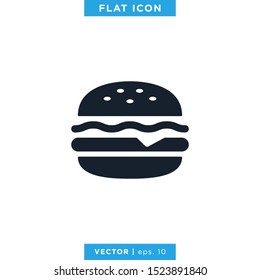 Burger Icon Vector Design Template