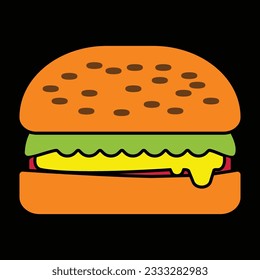 burger icon vector design template