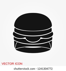 Burger icon vector of fast food set for UI and UX, website or mobile application