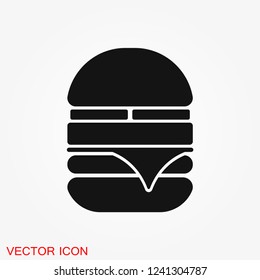 Burger icon vector of fast food set for UI and UX, website or mobile application