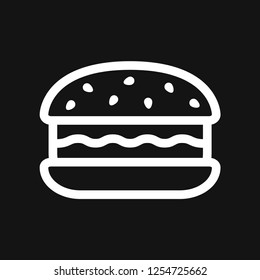 Burger icon vector of fast food set for UI and UX, website or mobile application