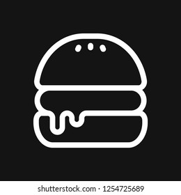 Burger icon vector of fast food set for UI and UX, website or mobile application