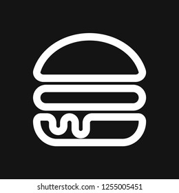 Burger icon vector of fast food set for UI and UX, website or mobile application
