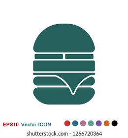 Burger icon vector of fast food set for UI and UX, website or mobile application