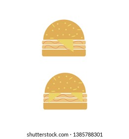 Burger icon vector. Fast food vector illustration 
