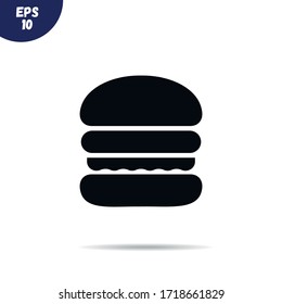 Burger icon vector. Fast food vector illustration