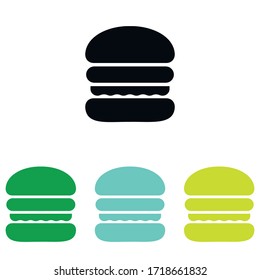 Burger icon vector. Fast food vector illustration