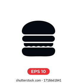Burger icon vector. Fast food vector illustration