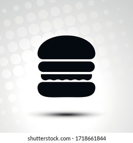 Burger icon vector. Fast food vector illustration
