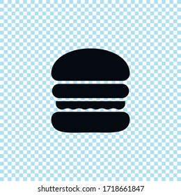 Burger icon vector. Fast food vector illustration