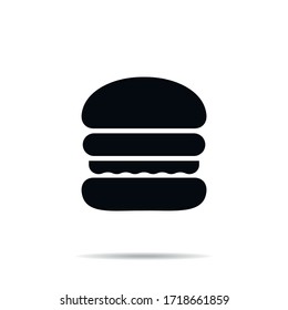 Burger icon vector. Fast food vector illustration