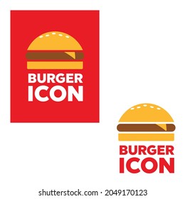 Burger icon vector. Fast food vector illustration