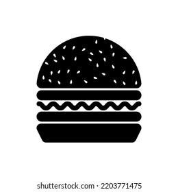 burger icon vector. fast food symbol