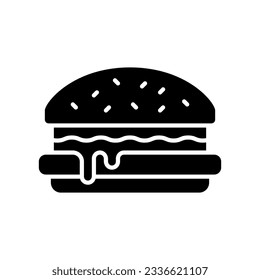Vector de icono de hamburguesa. signo de ilustración de comida rápida. símbolo de la comida.