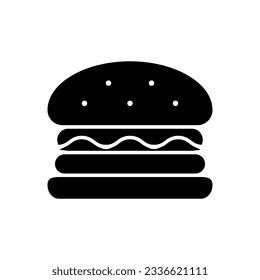 Burger-Ikone-Vektorgrafik. Fastfood-Illustrationszeichen. Lebensmittelsymbol.