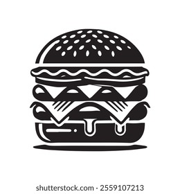 Burger icon vector. fast food illustration sign. food symbol.
