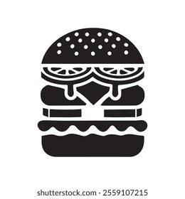 Burger icon vector. fast food illustration sign. food symbol.
