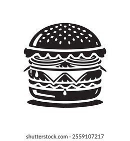 Burger icon vector. fast food illustration sign. food symbol.
