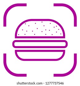 Burger icon, vector in focus. White background