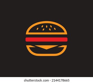 Burger Icon Vector. Hamburger Icon Vector Isolated On White Background.