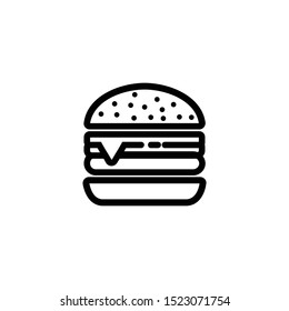 Vector de icono de hamburguesa. Hamburguesa, símbolo de hamburguesa.