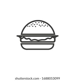 Burger icon vector. Hamburger,cheeseburger symbol.
