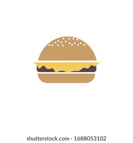 Burger Icon Vektorillustration. Hamburger, Käseverstärker-Symbol.
