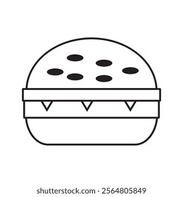 Burger icon vector. Hamburger,cheeseburger symbol.