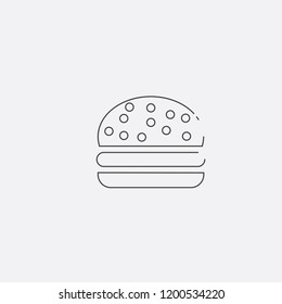 burger icon, vector illustration