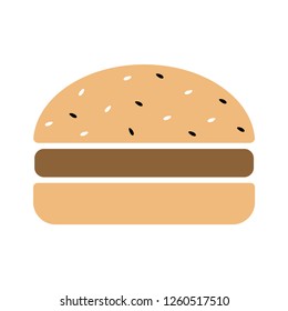 Burger icon. Vector illustration.