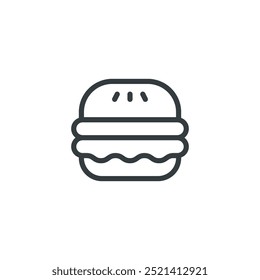 Icono de la hamburguesa, Ilustración vectorial de la hamburguesa