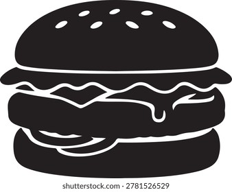 Burger Icon – Vector Illustration