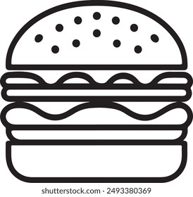 Icono de hamburguesa arte de Ilustración vectorial 