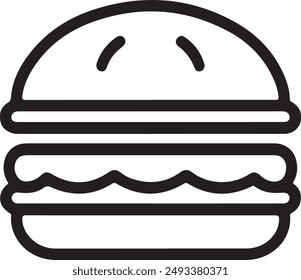 Icono de hamburguesa arte de Ilustración vectorial 