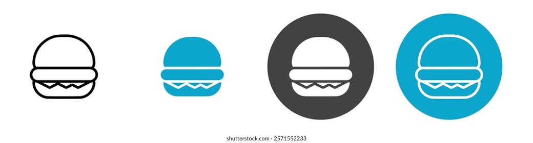 burger icon Vector illustration in black