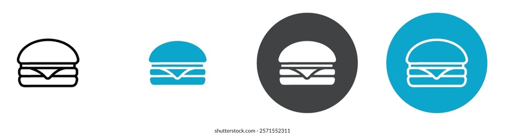burger icon Vector illustration in black