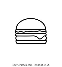 burger icon Vector illustration in black