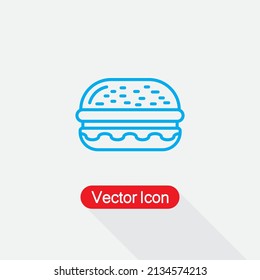 Ilustración Del Vector Del Icono De La Burger Eps10