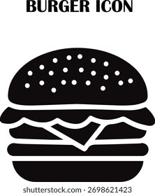 Burger-Symbol, Vektorgrafik - Fast-Food-Symbol für Restaurant, Menü, Lieferung und App-Design
