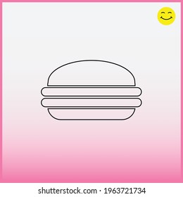 Burger icon . vector illustration. Flat design style