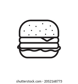 Ilustración del vector del icono de la hamburguesa. Icono Hamburguesa.
