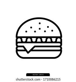 Burger Icon Vector Illustration Logo Template