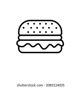 Burger Icon Vector Illustration Logo Template