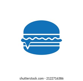 Burger Icon Vector Illustration Logo Template